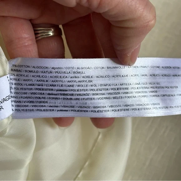 MNG Cinta Open Front Crop Tweed Jacket-Size Medium - Picture 9 of 13